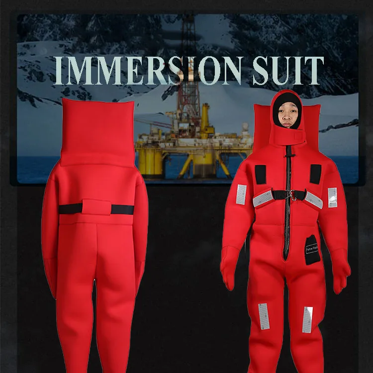 Marine one-piece waterproof and insulated large buoyancy insulated survival suit Immersion suit