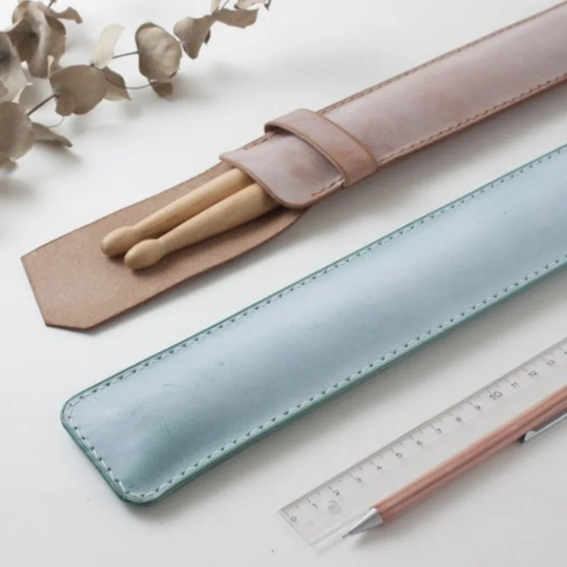 Retro Personalized Drumstick Bag Wholesale PU Leather Drumstick Case Portable Drum Stick Holder for Musician