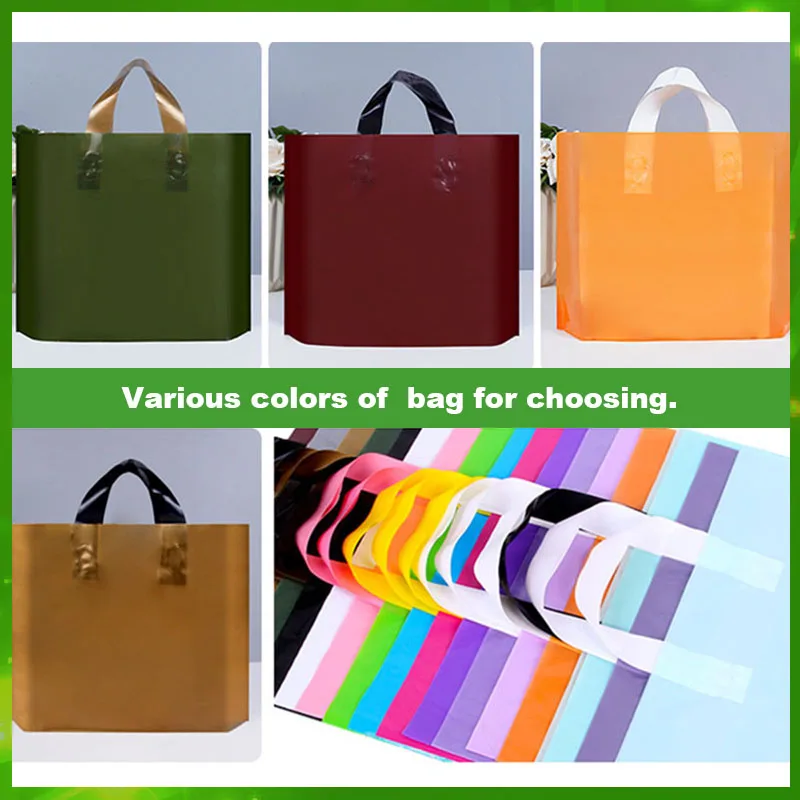 SZCX Custom Logo Recyclable Retail Plastic Gift Shopping Packaging Thank You Bags For Boutique