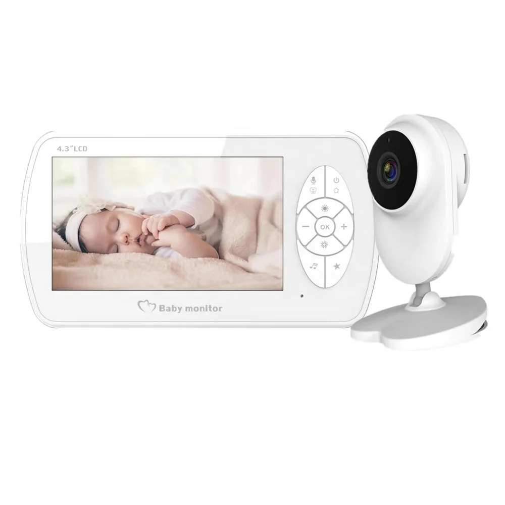 4.3 inch Wireless Color LCD Baby Monitor Audio Video Baby Camera Temperature Monitor Security Camera IR Night Vision