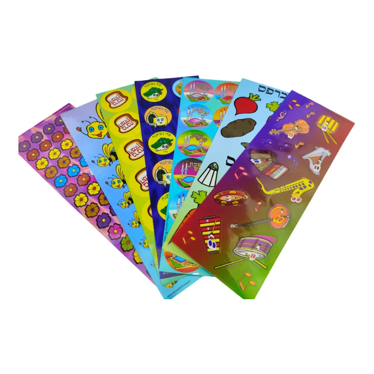 Personalized Cartoon Clear Die Cut kiss cut sticker Holographic Vinyl Stickers Custom Kiss Cut Sticker Sheet for kids play