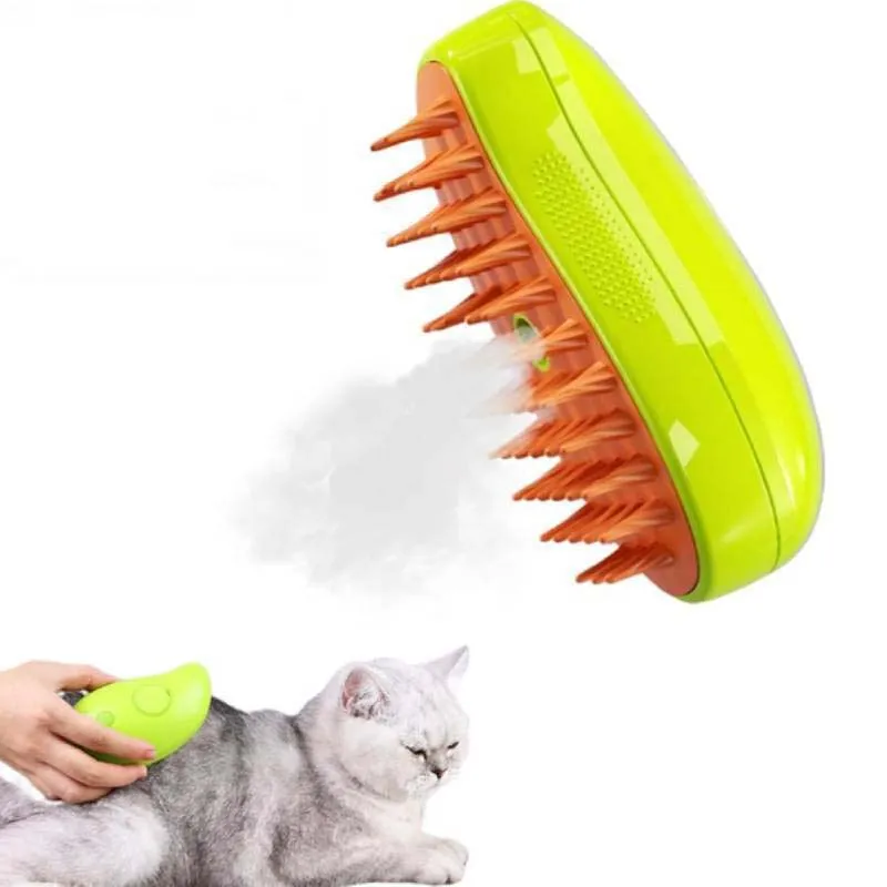 Pet Cleaning Grooming Products Rechargeable Pet Hair Massage Steam Cat Comb Water Brush Electric Spray Cat Brush for Shedding