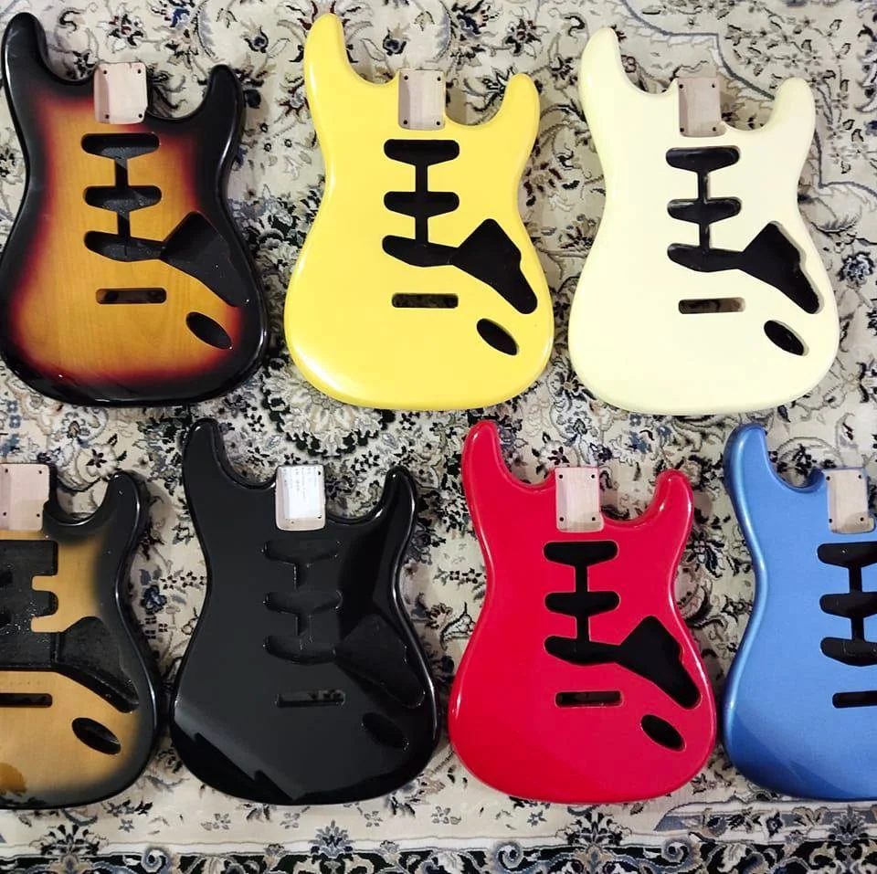 Wholesale optional color high quality alder 2 pieces 3 pieces painting no painting electric guitar body for custom kit