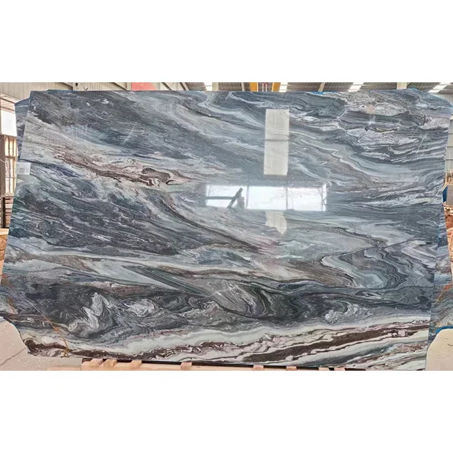 Book match Marble Slabs Palissandro Blue Stones
