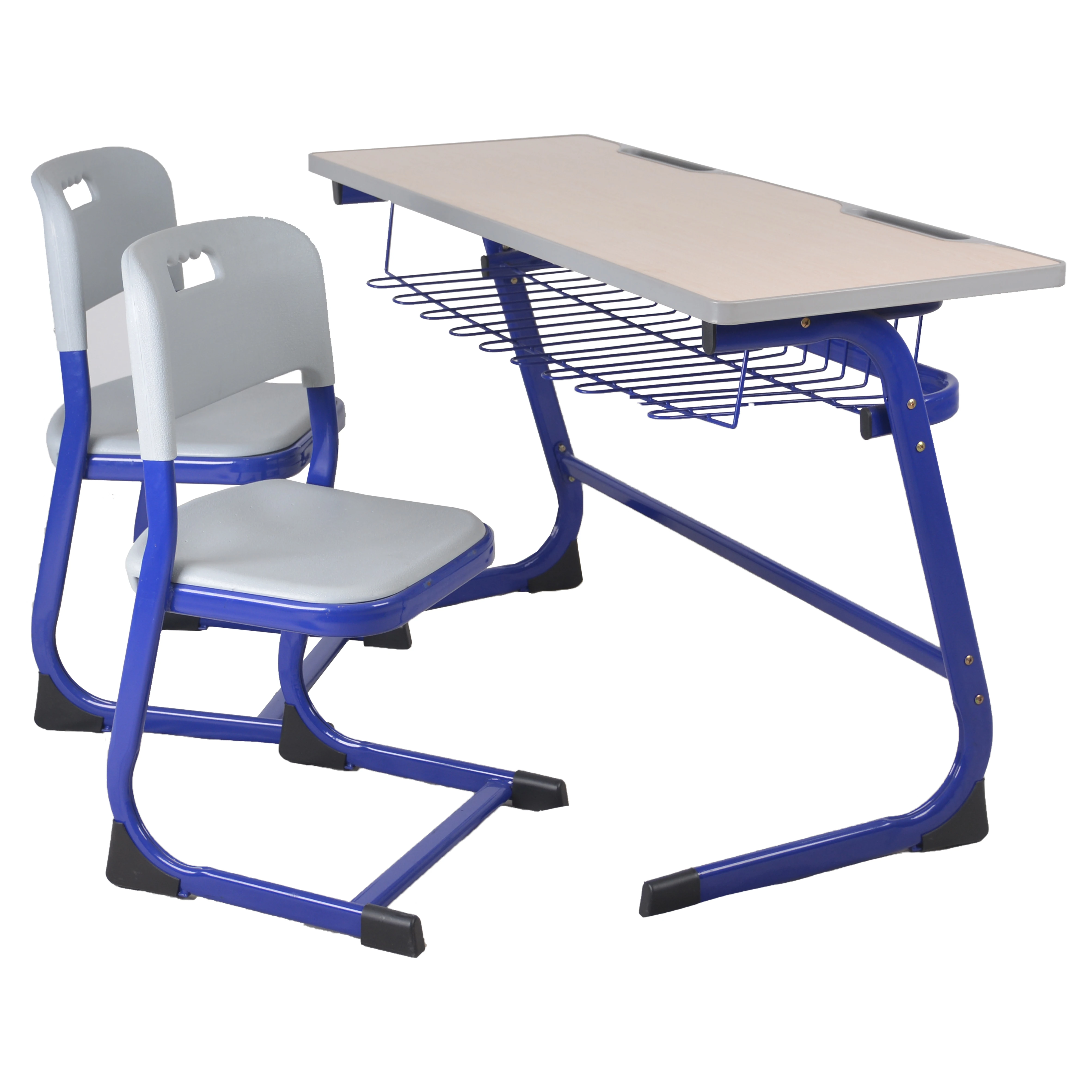 
High Quality Double Seat Primary School Furniture School Table and Chair 