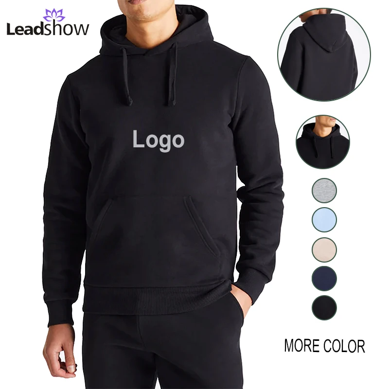 New Fashion Men Fleece Hoodie Gym Plain Tracksuit Sweatshirt Long Sleeve Printed Oversize Pullover Hoodies