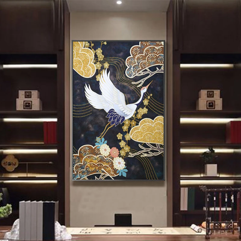 Chinese Metal Art Decor Bird And Flower Fragrance Handmade Cloisonne Enamel Wall Art Painting