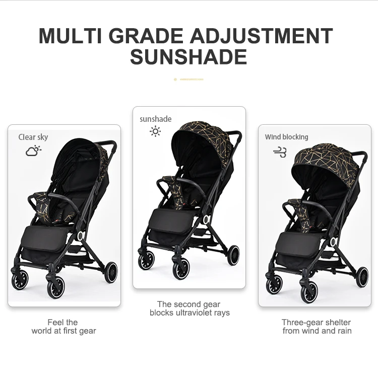 Foldable High Quality Baby Stroller Portable Lightweight Stroller Wagon Luxury Travel Baby Carriage for Newborn Infant Pushchair
