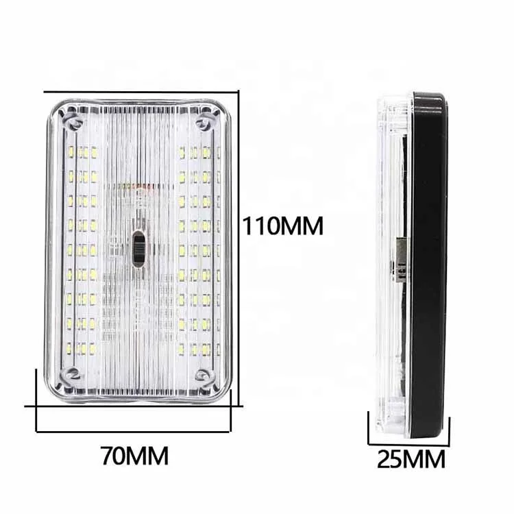 Ultra Bright 36 LED Car Vehicle Interior Dome Roof Indoor Ceiling Reading Trunk Light Lamp Bulb Auto Rectangle Night Light