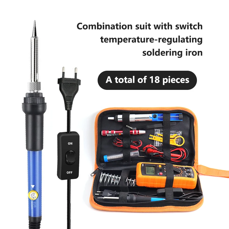 Adjustable Temperature with Switching Electric Soldering Iron Combination Set 60w Welding Repair Tool USA/UK/EU Plug