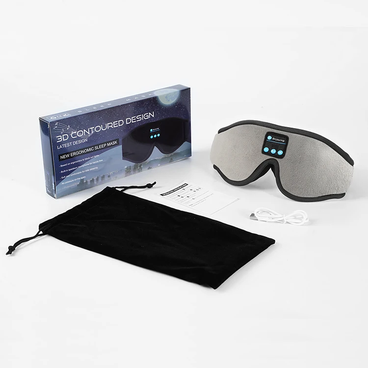 Wholesale Luxury Insomnia BT5.3 Side Sleeper Noise Cancelling Headphones Wireless 3d Mask Comfortable Sleep Headphones