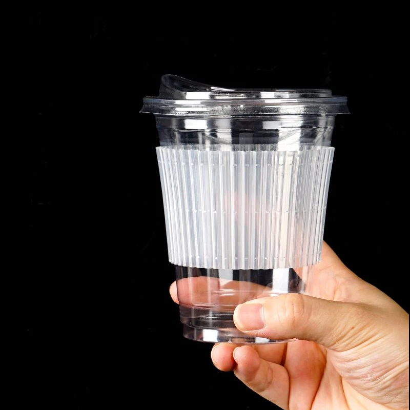 Disposable Plastic Cup Sleeve Non-Slip Insulation with Enhanced Appearance PP Material