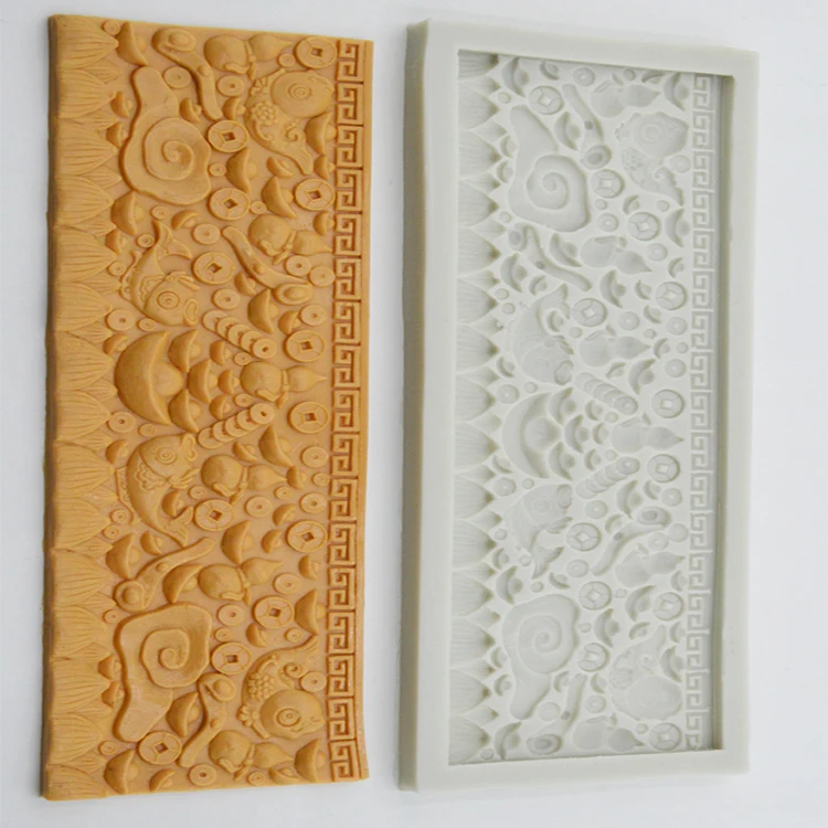 2019 Новый слиток шаблон Силиконовый сахар оборот Плесень Силиконовый сахар оборот плесень Торт Украшение Инструмент