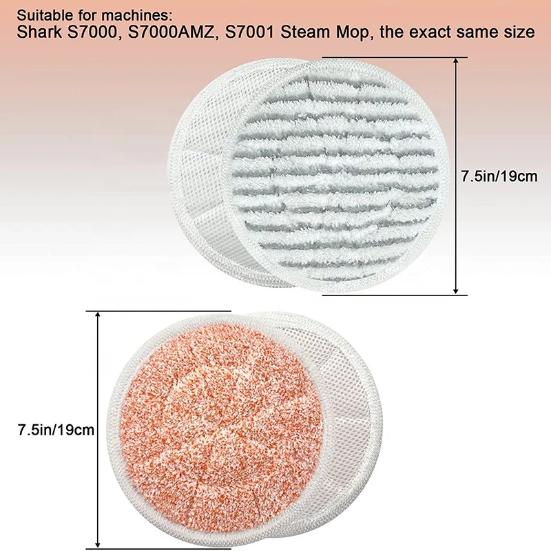 Household Portable 360 Rotating Mop Pad Compatible with Shark S7000 S7000AMZ S7001 S7001TGT Microfiber Steam Mop Cloth