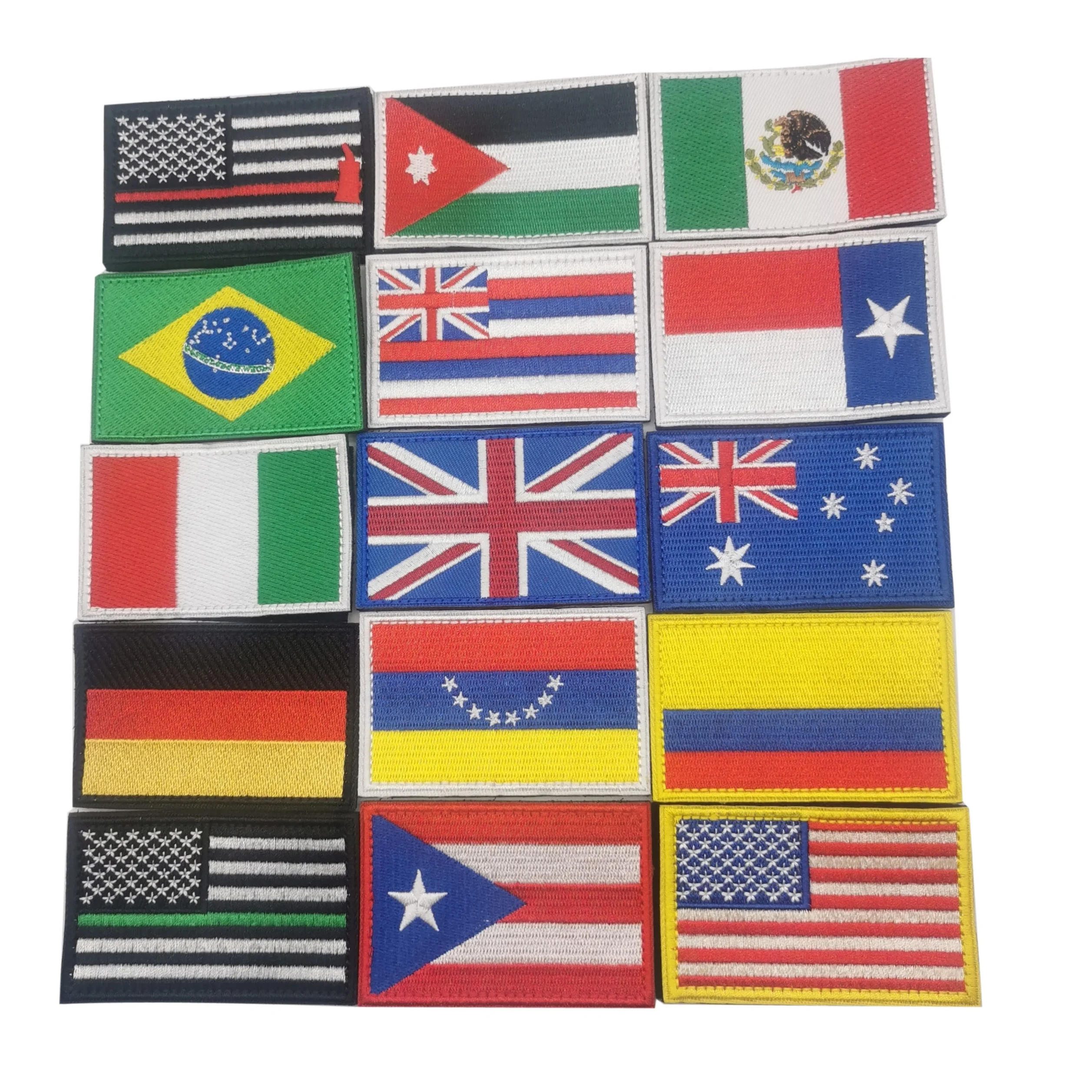 Custom Environmental Protection hook embroidered National Flag badge Emblem Logo patches