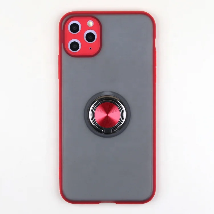 
Custom Size Transparent Magnetic Rotating Ring Grip Case For iPhone 11 Pro 