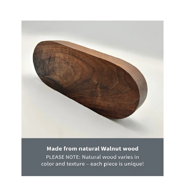 Walnut catchall, valet tray, oval wooden desk organizer, catch all, office gift accessories