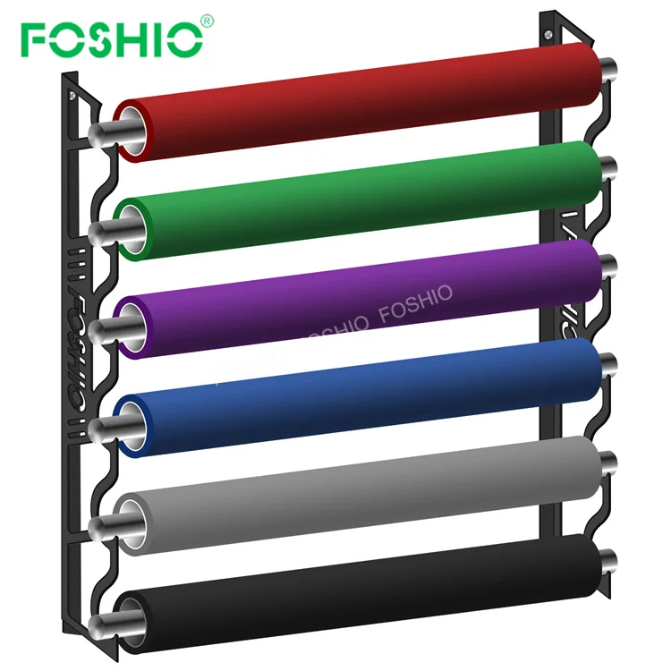 Foshio Customize Window Film Roll Rack Vinyl Roll Storage Wall Rack
