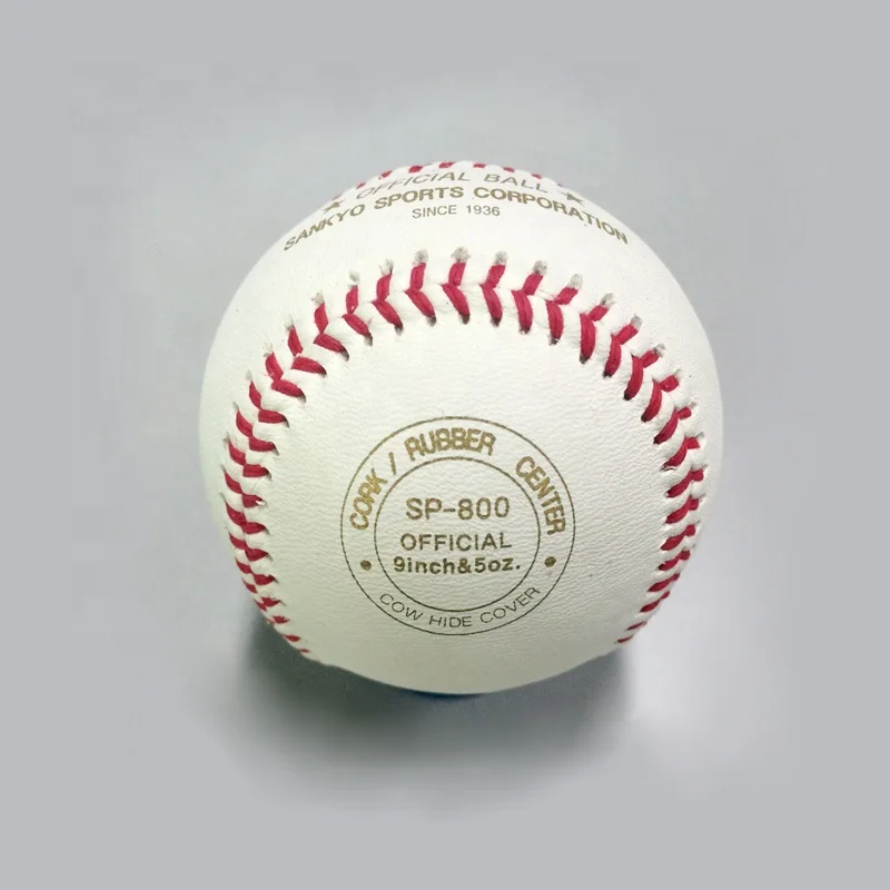 9inch 5oz high quality genuine cowhide leather 50% wool winding baseball balls for training