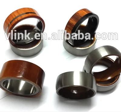 
2021 Vlink jewelry fashion cheap wood wedding ring for men trendy tungsten wood men finger ring fashion men ring 