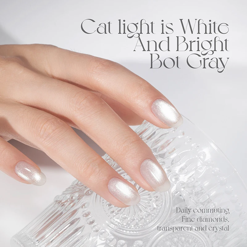 Gulauri White Diamond Magnetic cat eye gel super shiny ripple cat eye gel magnetic diamond cat eye gel