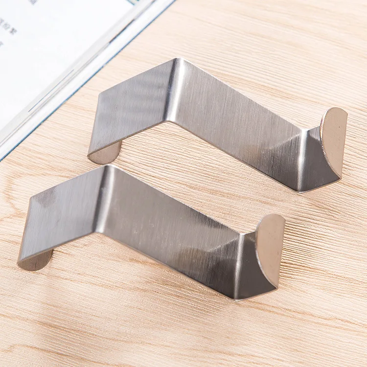 S-shpae Stainless steel  Door back hook  Creative nail free hook  Clothes and hats hanging behind the door