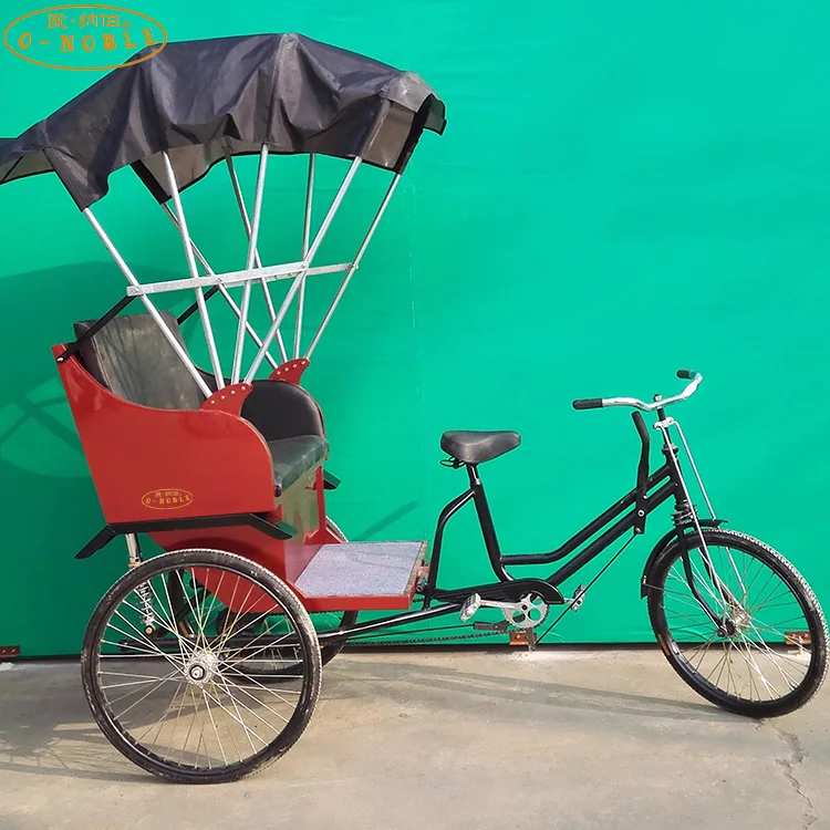 Electric pedicab rickshaw 500w motor pedal tricycle for passenger