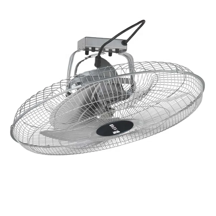 
China 16 20 inch 220v outdoor 5 speed switch antique wall control guangzhou black silver ceiling mounted vintage orbit fan 