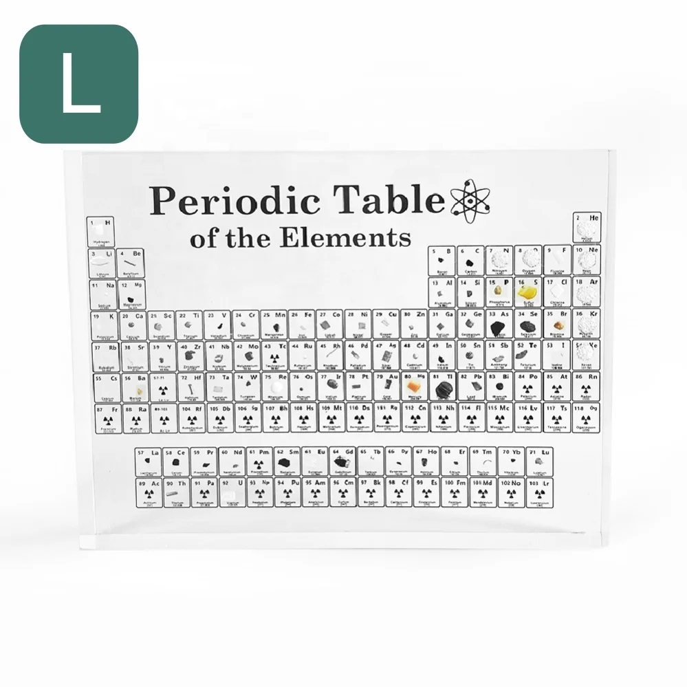 Periodic Table With Real Elements Inside Teaching Tool Student Teacher Gift Craft Decoration Acrylic Periodic Table Display