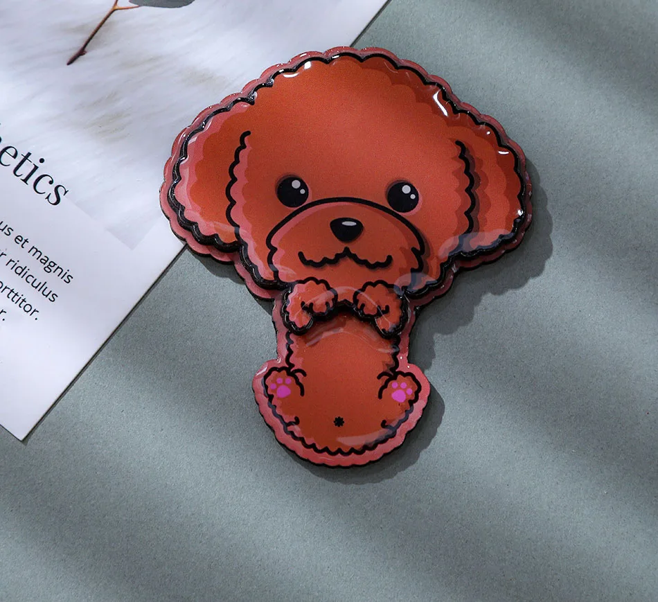 New Cartoon Dog Peppy  Fridge Magnet Creative 3D Lovely Cartoon Magnetic Fridge Promotional Gifts