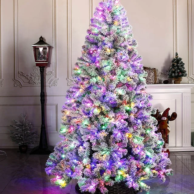 Ourwarm Foliage Holiday Time 2.20 Metros Con luz Pino Ramas Verde Grande Frondosos Arbol de navidad