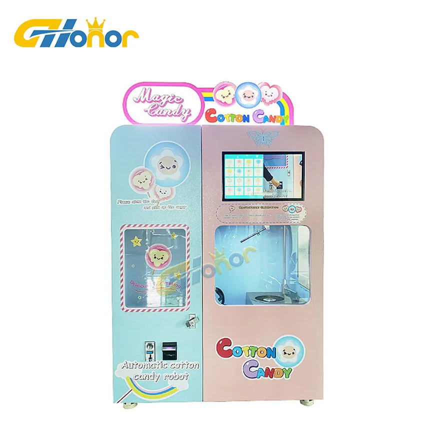 Machine cotton candy maker  professional automatic can  sugar candy smart automatic fairy floss buy vending machine cotton candy