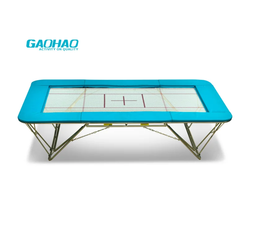 Gaohao master trampoline for gym training and competition Europe trampoline with safety pad strong springs quickly open and fold