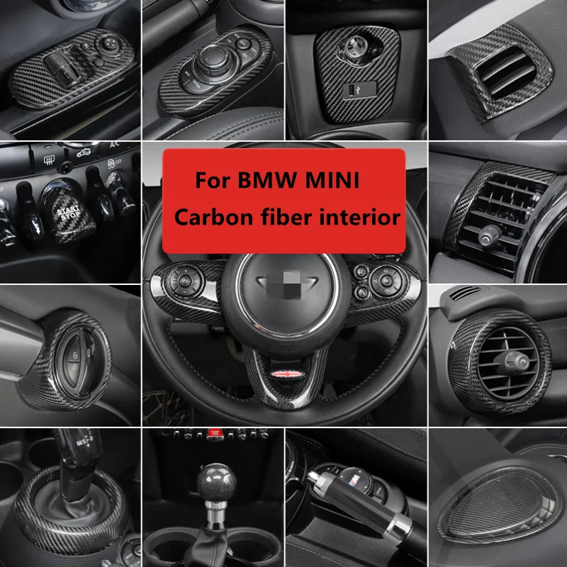 2 PCs Carbon fiber Door handle cover for MINI cooper F54 F55 F56 F57 F60 in 2014-2020 Low edition