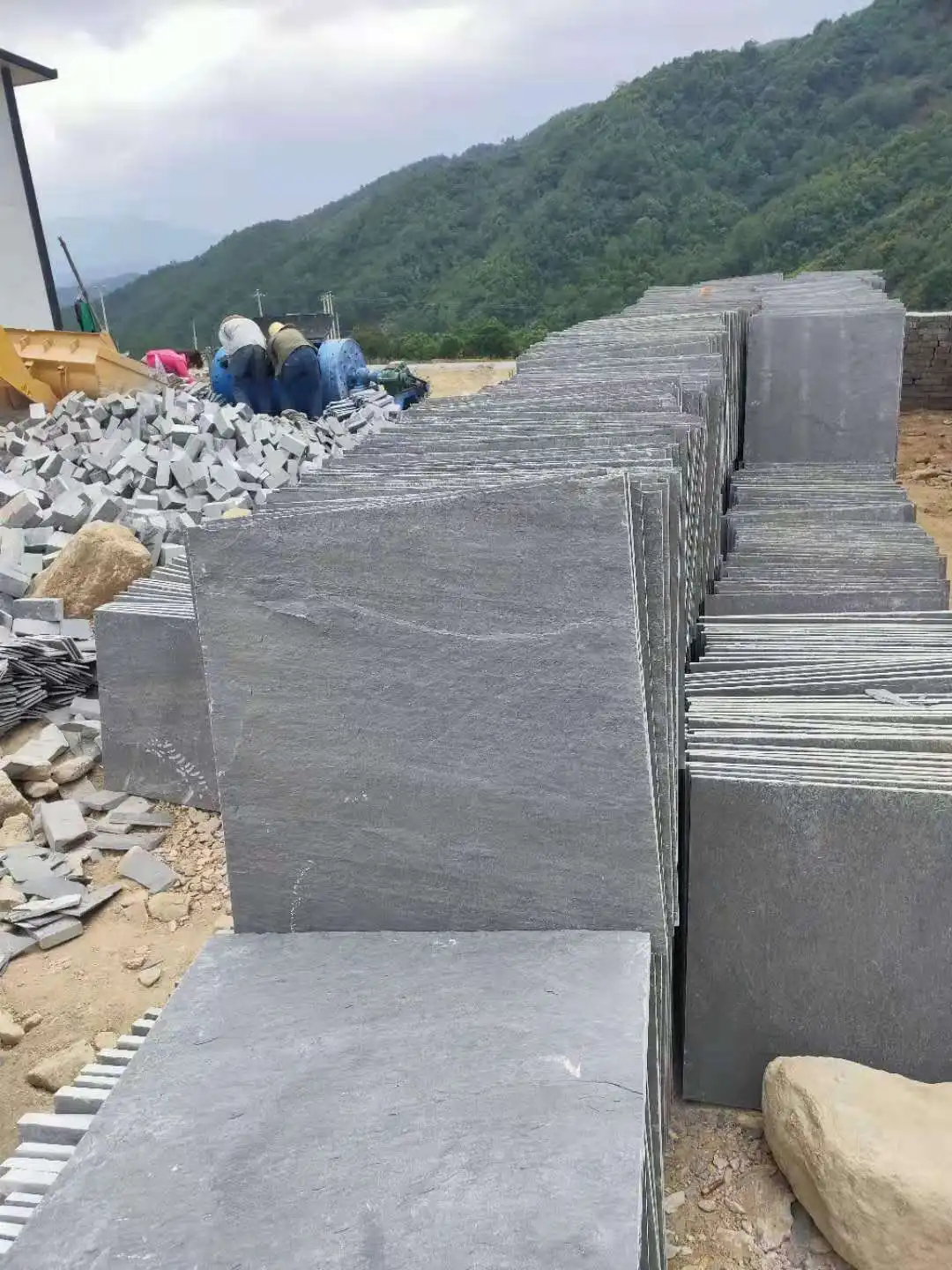 600x300mm Black Flooring Slate Tiles