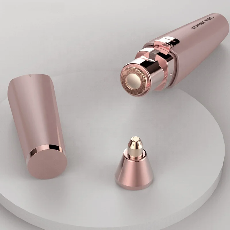 Usb Rechargeable Electric Eyebrow Trimmer 2In1 Lipstick Epilator Women Epilator Shaver