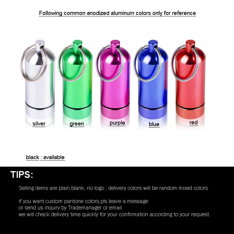 Portable O-Ring Geocaching Storage Pill  Earplug ID Holder First Aid Pill Container with Keychain