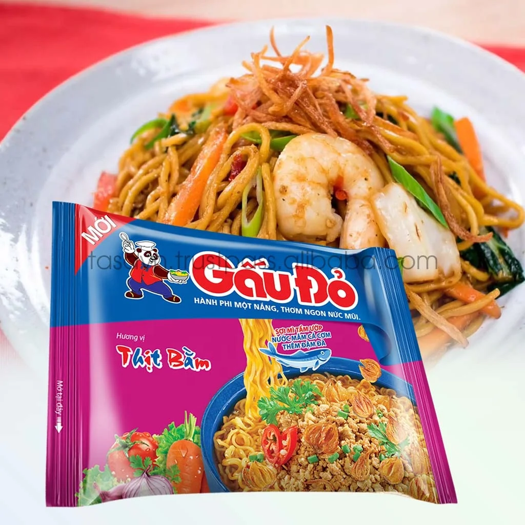 
Vietnamese delicious heathy and cheap Instant noodle with beef steak flavor 63gram (Halal) 