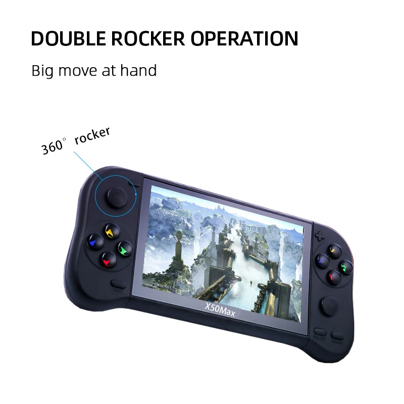 Портативный игровой плеер X50 Max с экраном 5 1 дюйма портативная игровая консоль для видео Классическая в стиле ретро