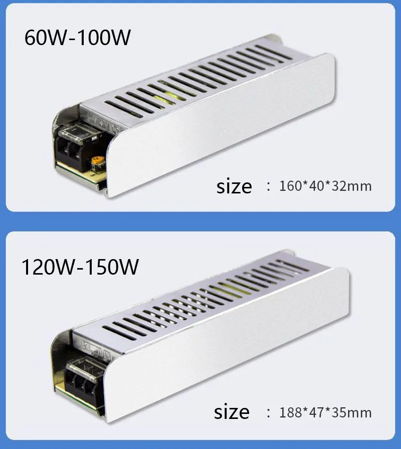 DL 12V 12.5A  led driver strip shape led power supply 12v 150W switching power supply 150w slim case led driver