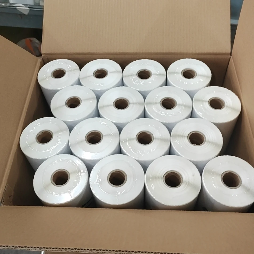 Time-limited address label ECO thermal label paper hot melt glue 38*25mm 2 mm gap labels roll
