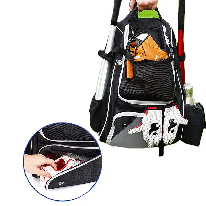 Free Sample Customized Personalized Hockey Backpack Baseball Bag Hockey Stick Carrier Hockey Stick Bag