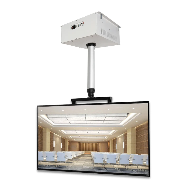 Flat Panel Fireplace 42-60 Inches Flip Down TV Bracket De Techo Soportes Para TVA La Pared Holder TV Mount with Remote Control