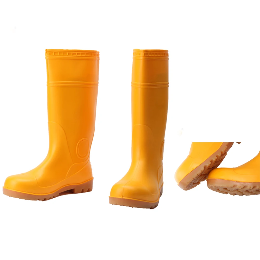 custom designed cheap anti-slip unisex long wellington PVC Plastic Boots for Rain gum boot waterproof men