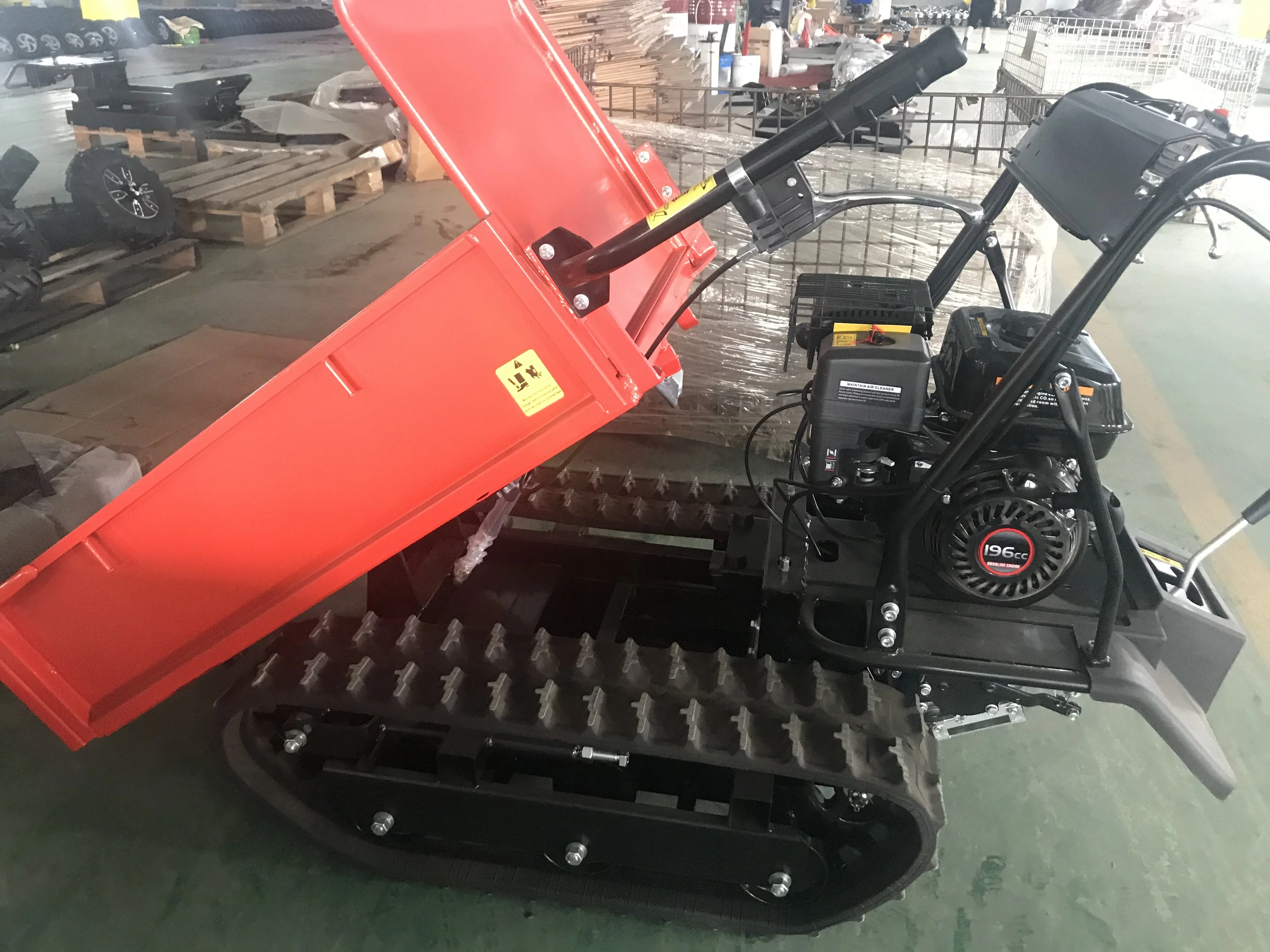 Новый дизайн грузовик barrow Loncin двигатель 9.5HP 6F + 2R гидравлический вездеходный Гусеничный мини-самосвал