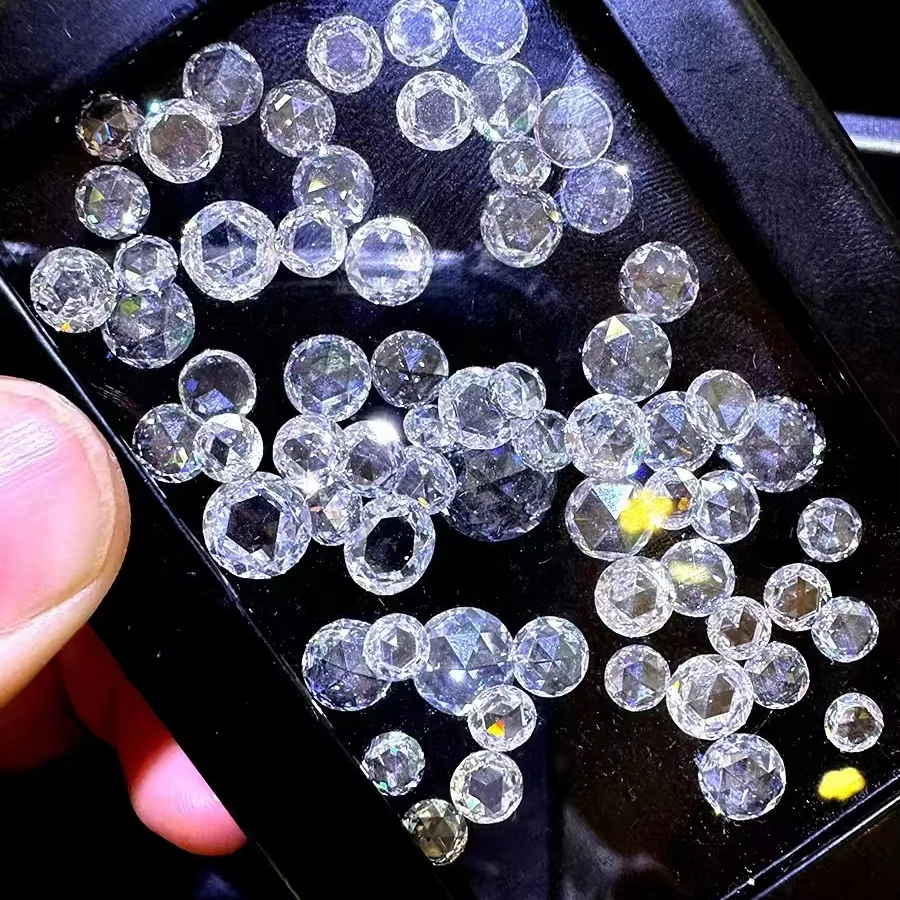 1.25 Carat Lab Grown Diamonds CVD 4mm Portuguese Cut VVS1 Clarity round Brilliant for Jewelry Making