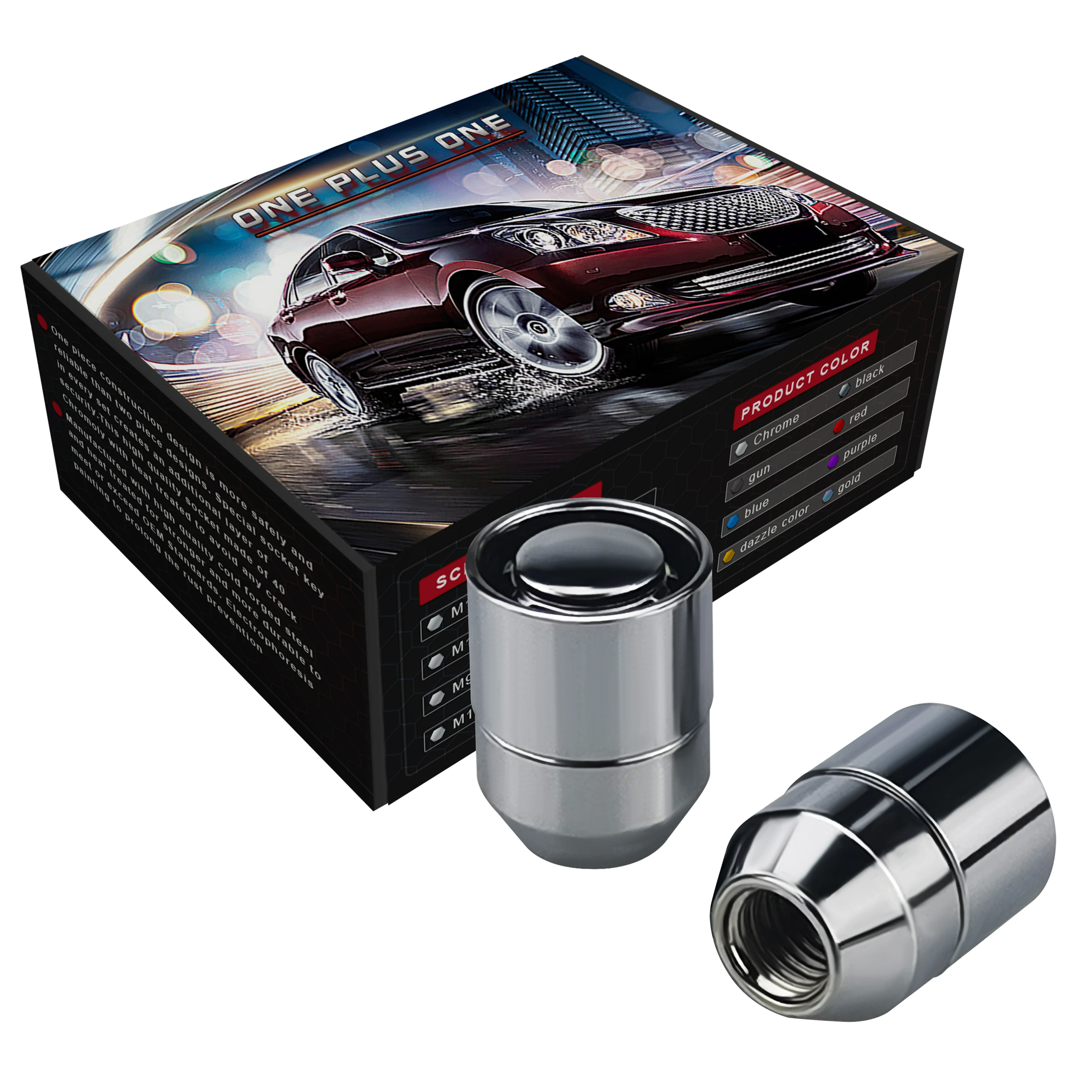 YJY FDLN3 хромированная 4nut 1key 31 мм m12x1, 5 замкнутая отверстие противоугонная гайка