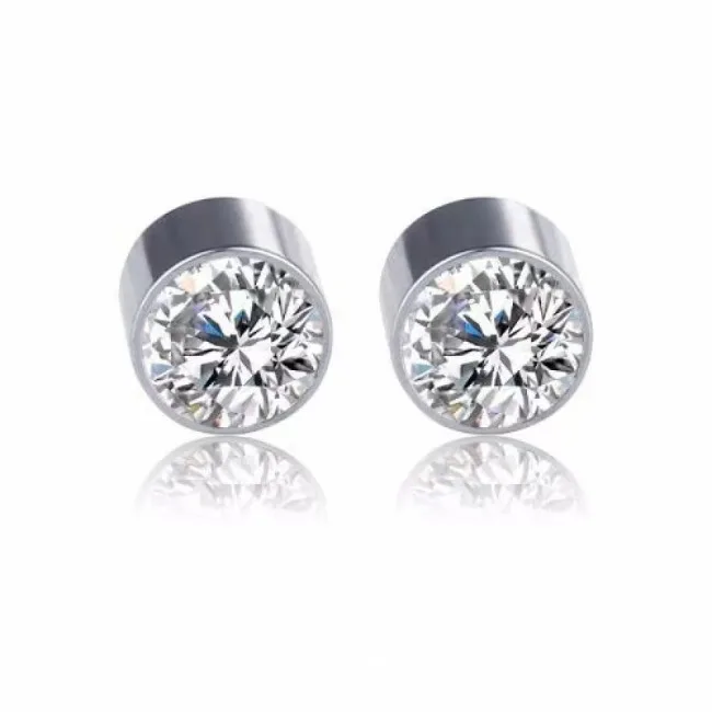 Hot Selling Stainless Steel Earrings Shiny Colorful Diamond Non pierced Lymphatic Earrings For Women Weight Loss On Prime