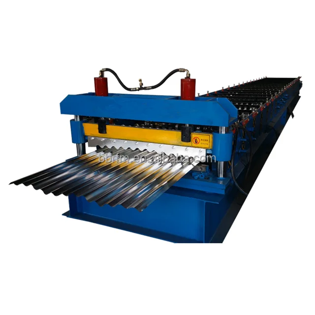 High speed no stop cutting accurate corrugated roof wall panel tile making machine