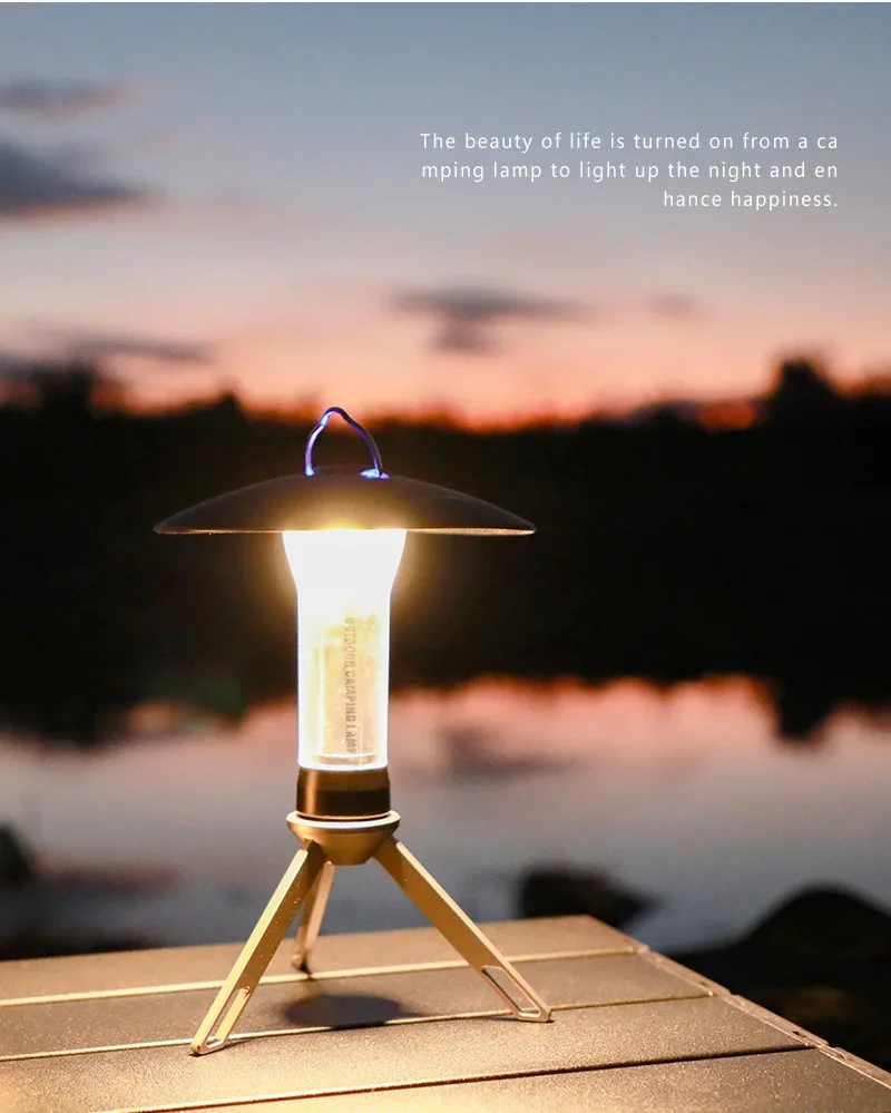 Wholesale Multi-Functional USB Charging Light Outdoor Camping Lamp Rechargeable Waterproof Warm Light Camping Lamp For Hiking
